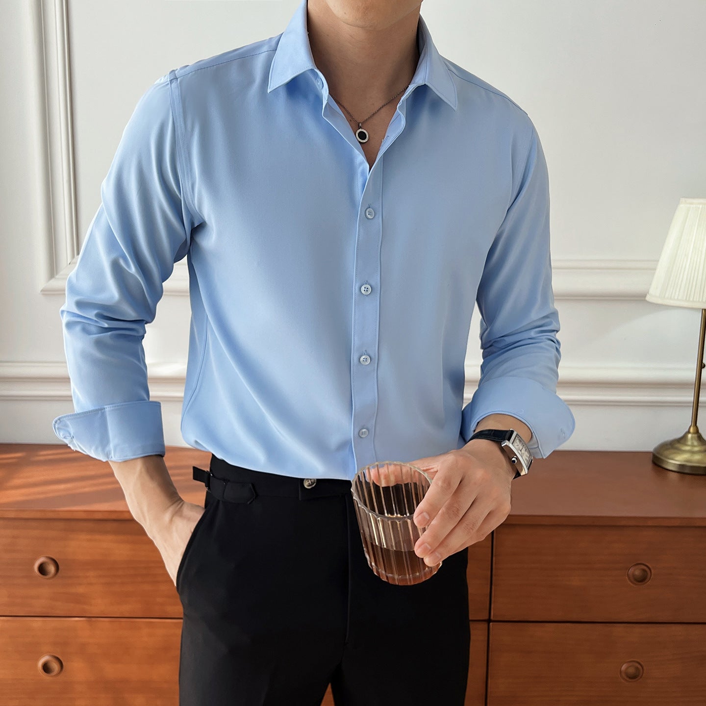 Long-sleeved Business Shirt