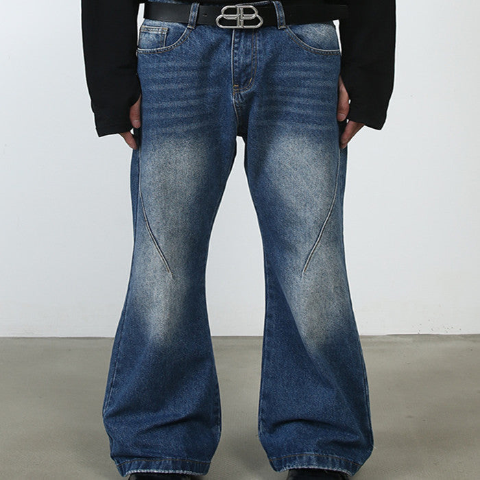 Denim Pants Straight Men's American Street Trousers