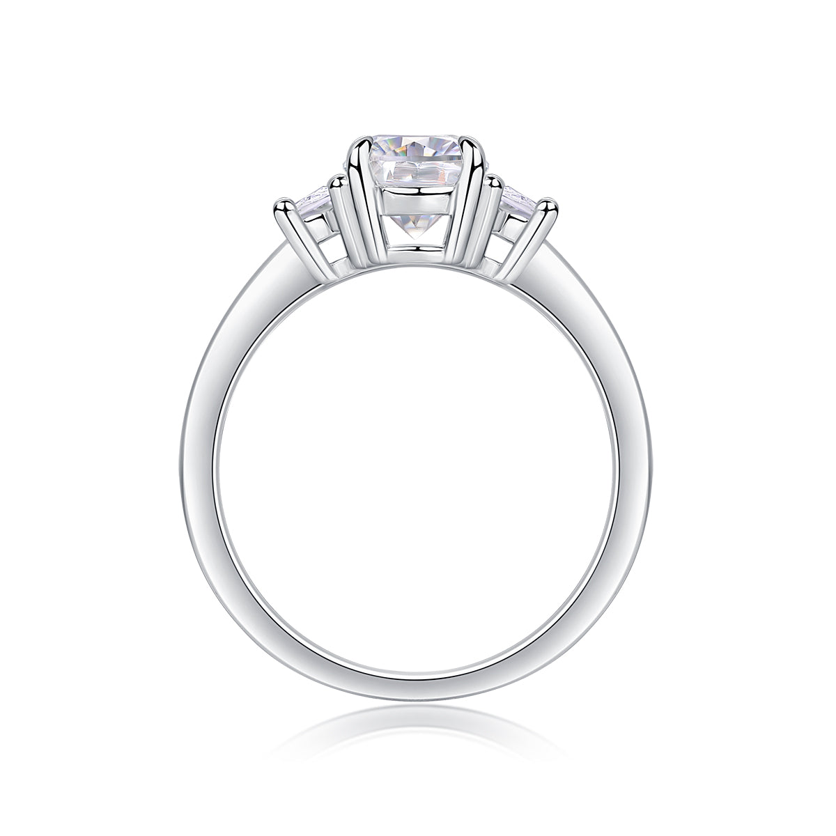 Brilliant Light And Shadow - A Wedding Ring Set With 2-carat Top-quality Moissanite S925 Silver And Platinum-plated Diamond Can Be Inspected With A Diamond Pen