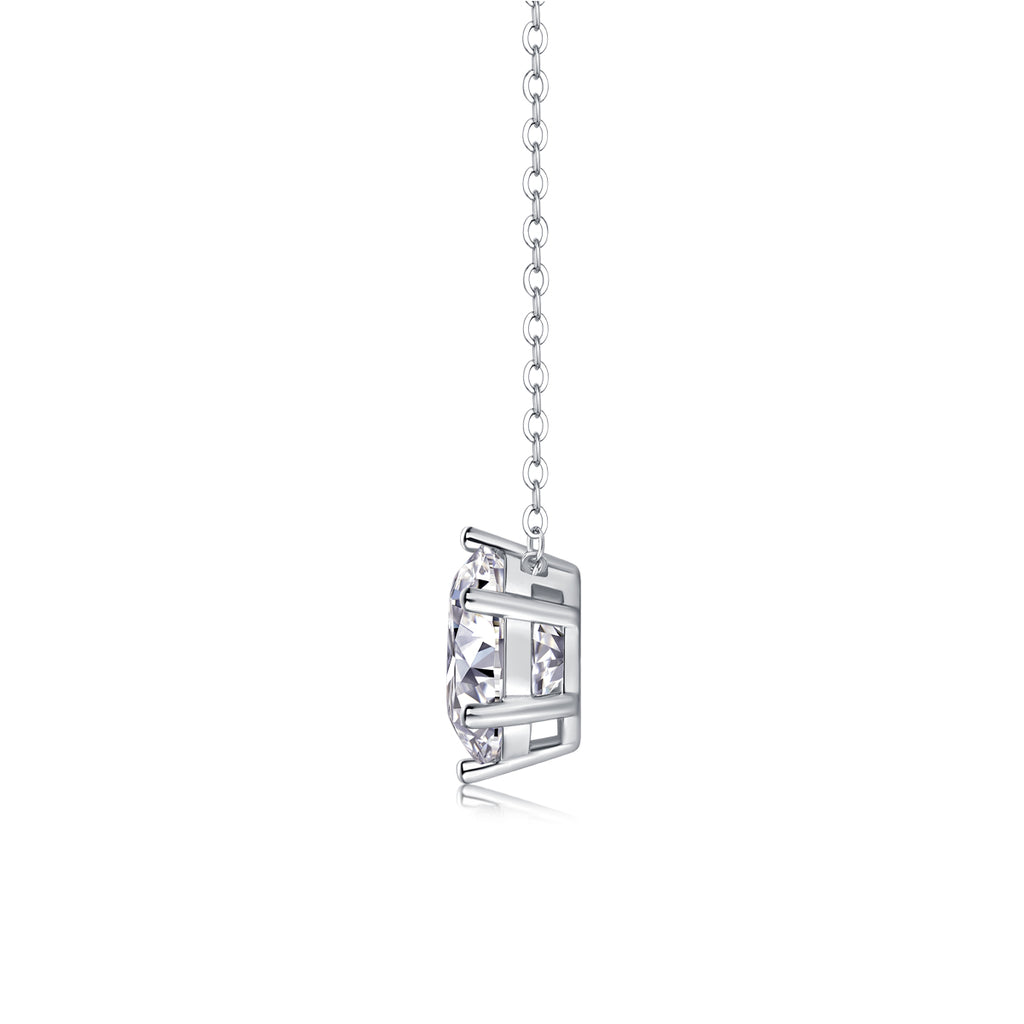 Afternoon Rose - A Fashionable And Light Luxury Jewelry Pendant Necklace Set With Top-quality Moissanite, S925 Silver Plated Platinum