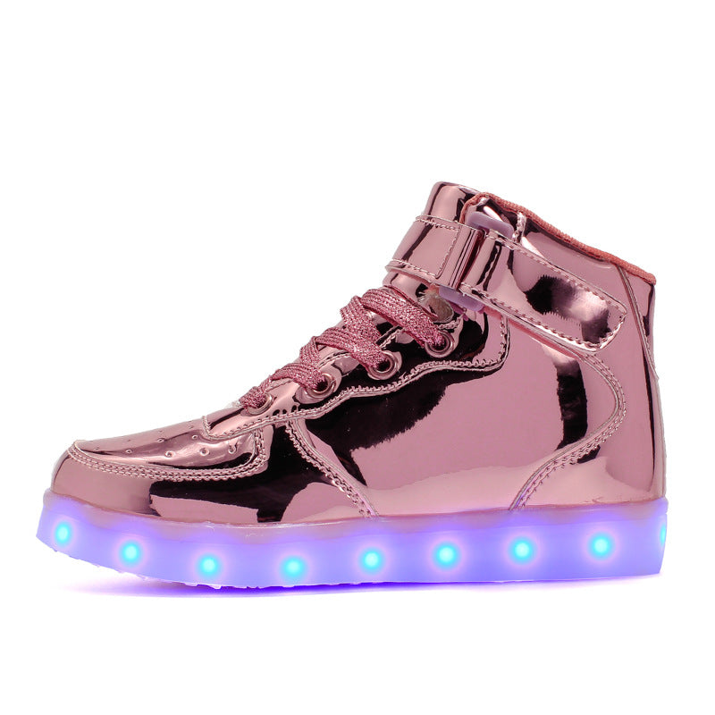 Casual High-top Charging Light Up Shoes