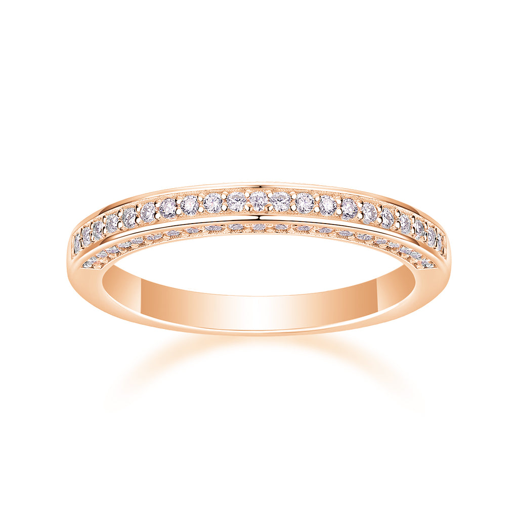 The Plucked Star - A Wedding Ring Set With Top-quality Moissanite S925 Silver And Platinum-plated Diamond Can Be Inspected With A Diamond Pen