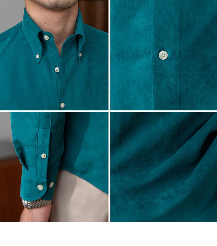 Long Sleeve Shirt – Thick Warm Button Collar