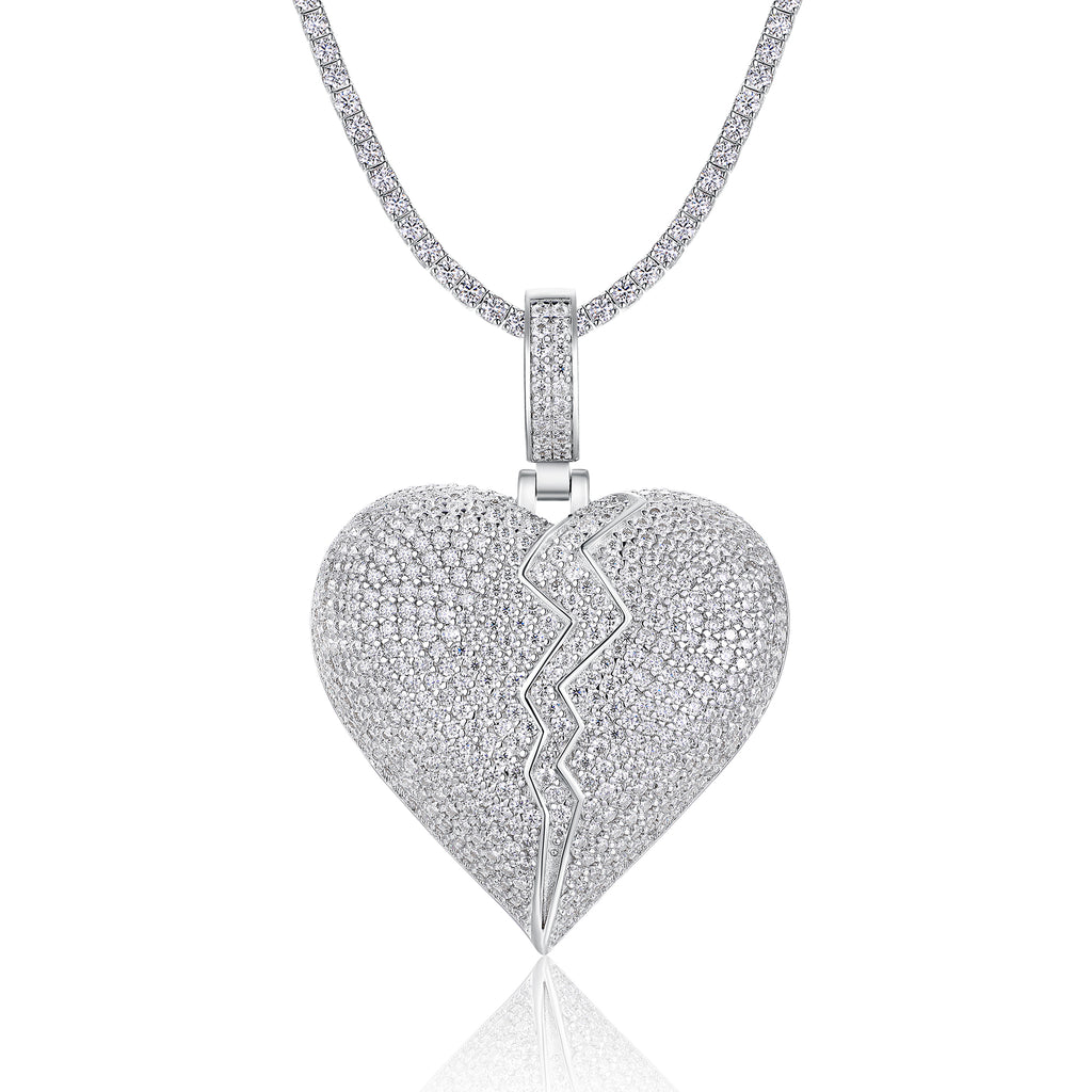 Telepathy - A Fashionable And Trendy Necklace Pendant Set With Top-quality Moissanite S925 In Silver And Platinum Plating Can Be Tested With A Diamond Pen
