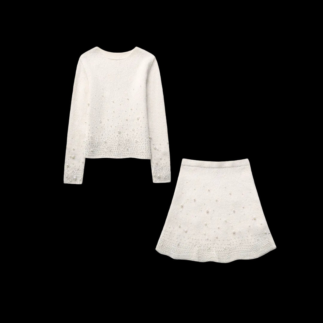 White Pearls Knitwear set