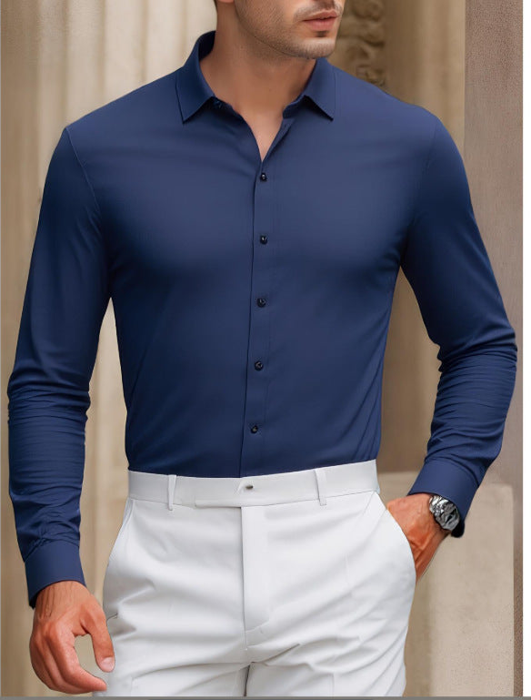 Summer Anti-wrinkle Casual Shirt Men's Long-sleeved Shirt