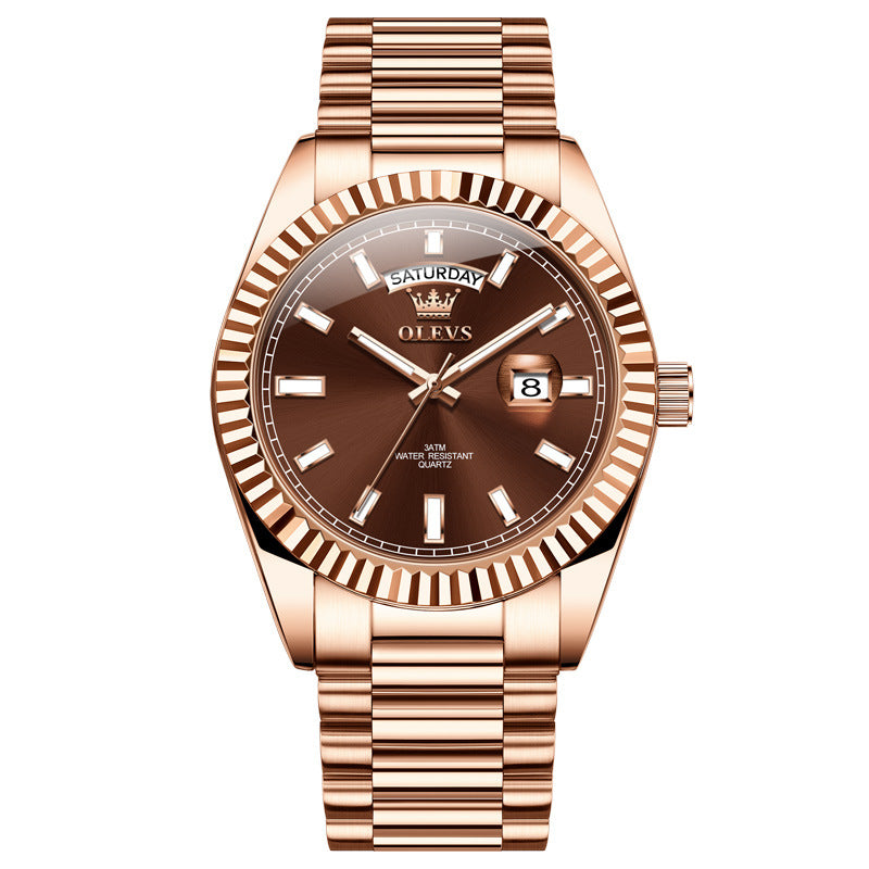 Waterproof Business Steel Belt Wrist Watch