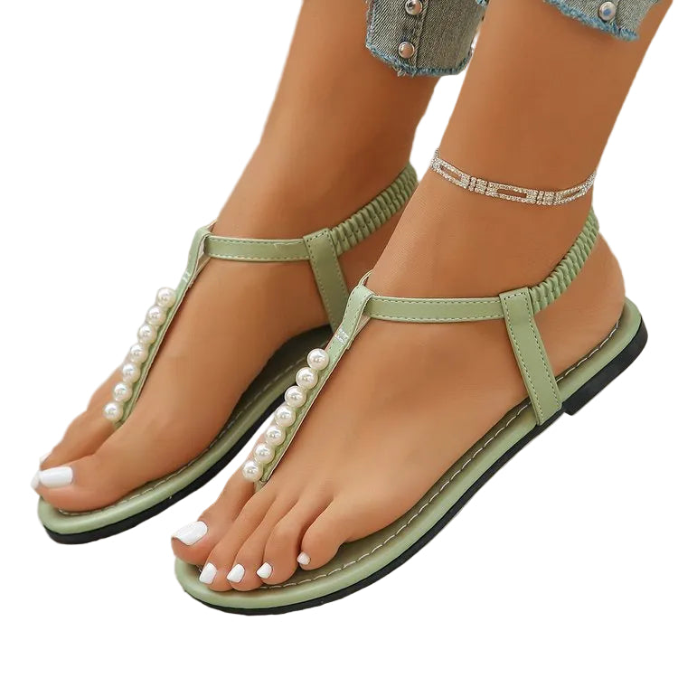 Pearl Thong Sandals Beach Shoes