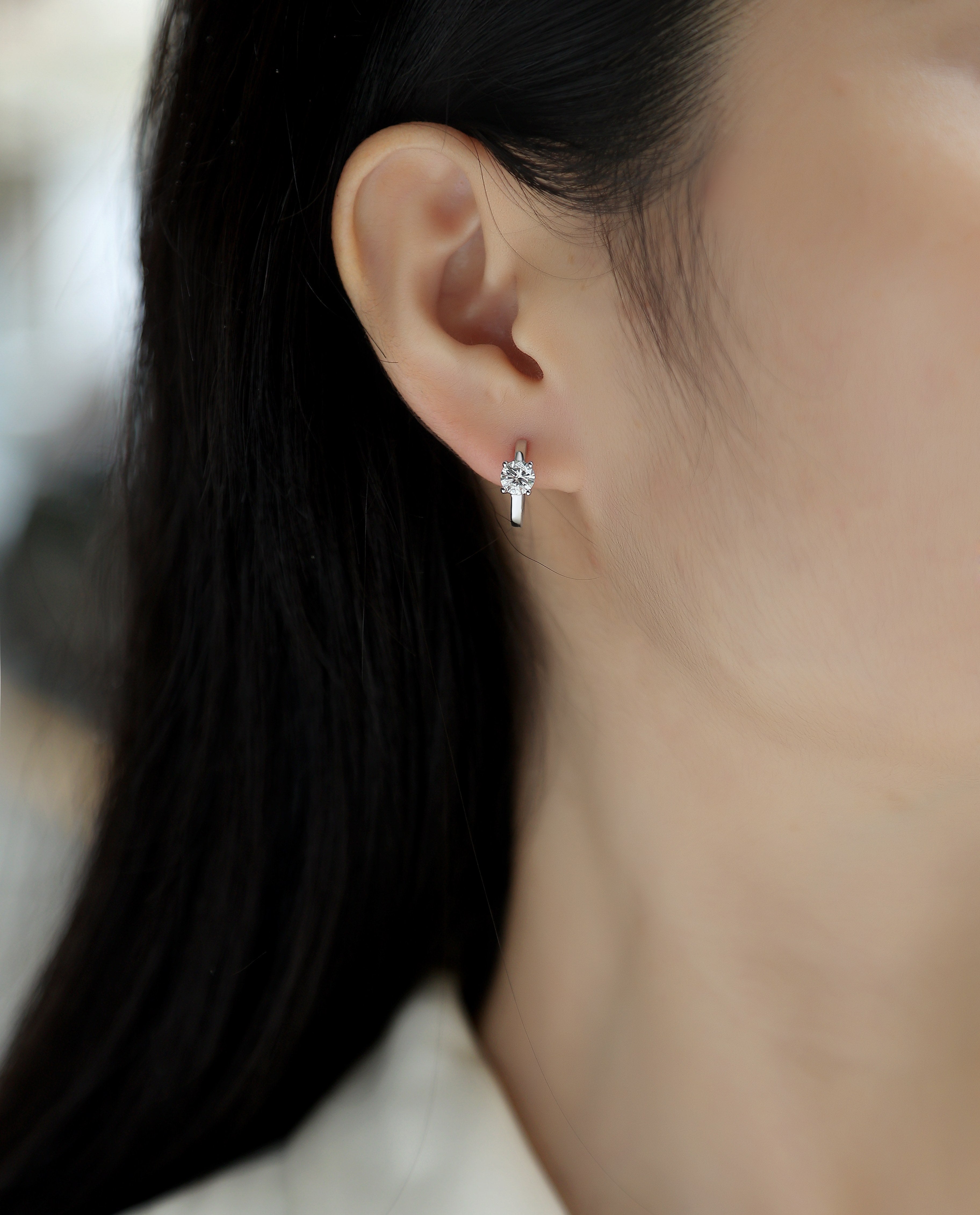 Set Out From The Heart - Earrings Set With 0.5-carat Top-quality Moissanite S925 Silver And Platinum-plated Stud Earrings, A Fashionable And Trendy Accessory, Can Be Tested With A Diamond Pen