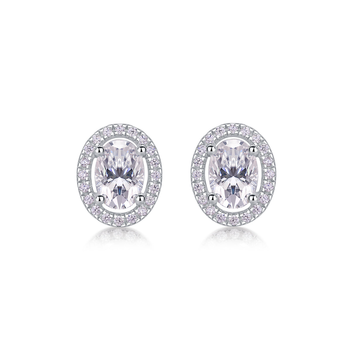 Phantom Night Realm - Earrings Set With Top-quality Moissanite S925, Silver And Platinum-plated Stud Earrings, A Fashionable And Trendy Accessory That Can Be Tested With A Diamond Pen