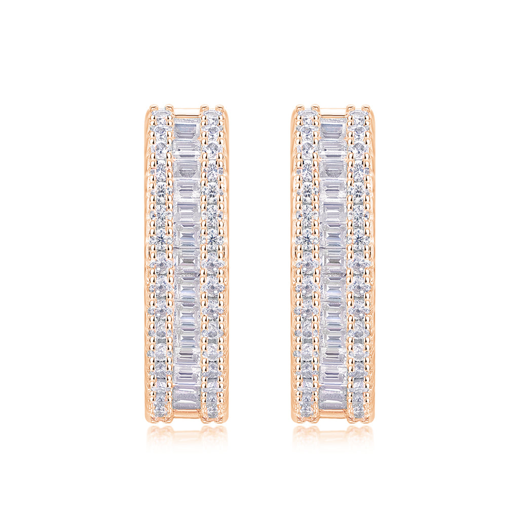 Weaving Light - Earrings Set With Top-quality Moissanite S925 Silver And Platinum-plated Stud Earrings, A Fashionable And Trendy Accessory, Can Be Detected In Gold Rose Gold With A Diamond Pen