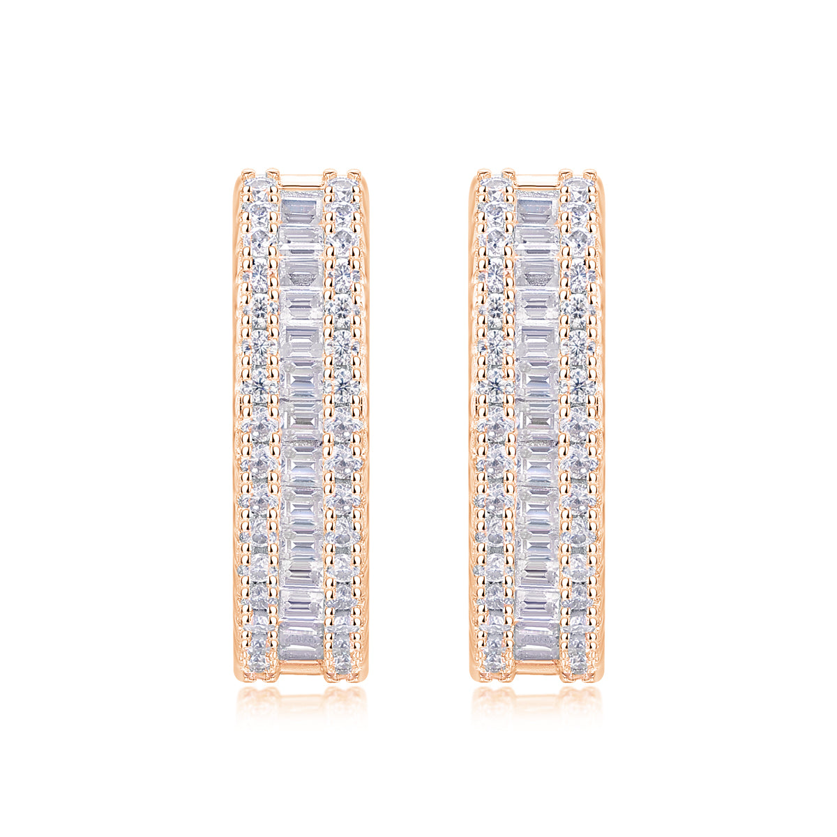 Weaving Light - Earrings Set With Top-quality Moissanite S925 Silver And Platinum-plated Stud Earrings, A Fashionable And Trendy Accessory, Can Be Detected In Gold Rose Gold With A Diamond Pen