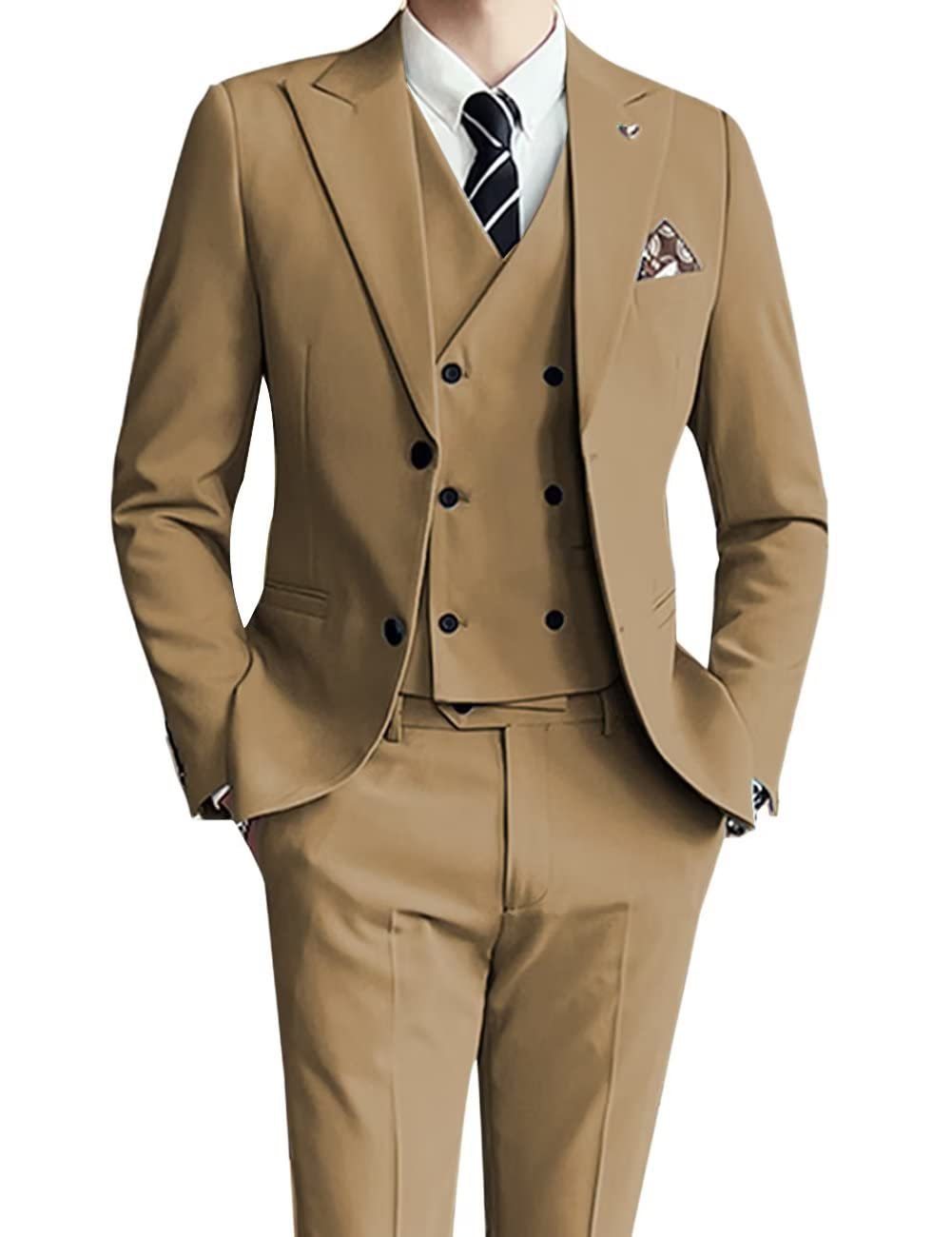 Men's Suit Set Three-Piece Suit Formal Wear