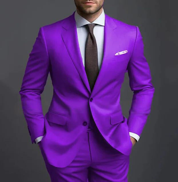 Business Casual Men's Fashion Suit Two-piece Suit