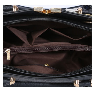 New trend ladies middle-aged slung shoulder mom handbag red bag