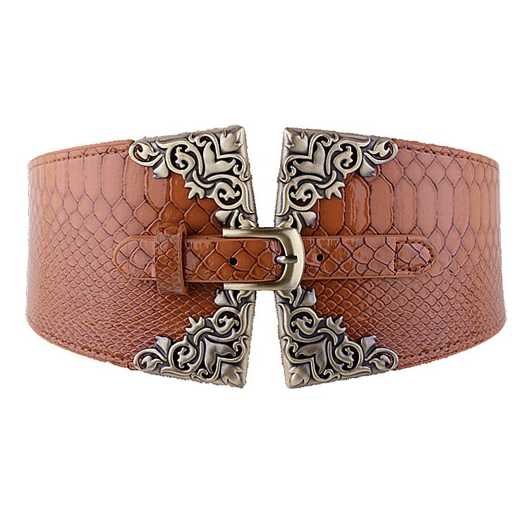 European and American wild elastic wide belt