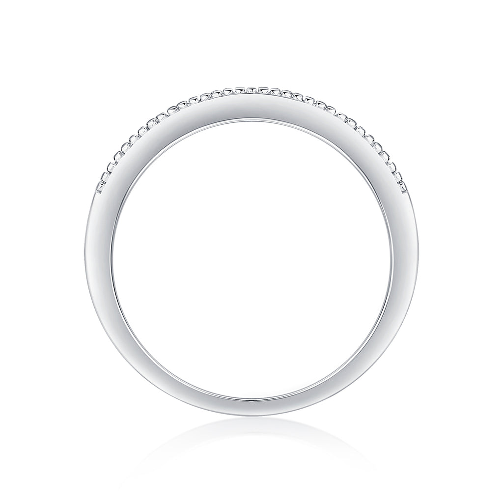 The Scenery Along The Way - A Wedding Ring Set With Top-quality Moissanite S925 Silver And Platinum-plated Diamond Can Be Inspected With A Diamond Pen