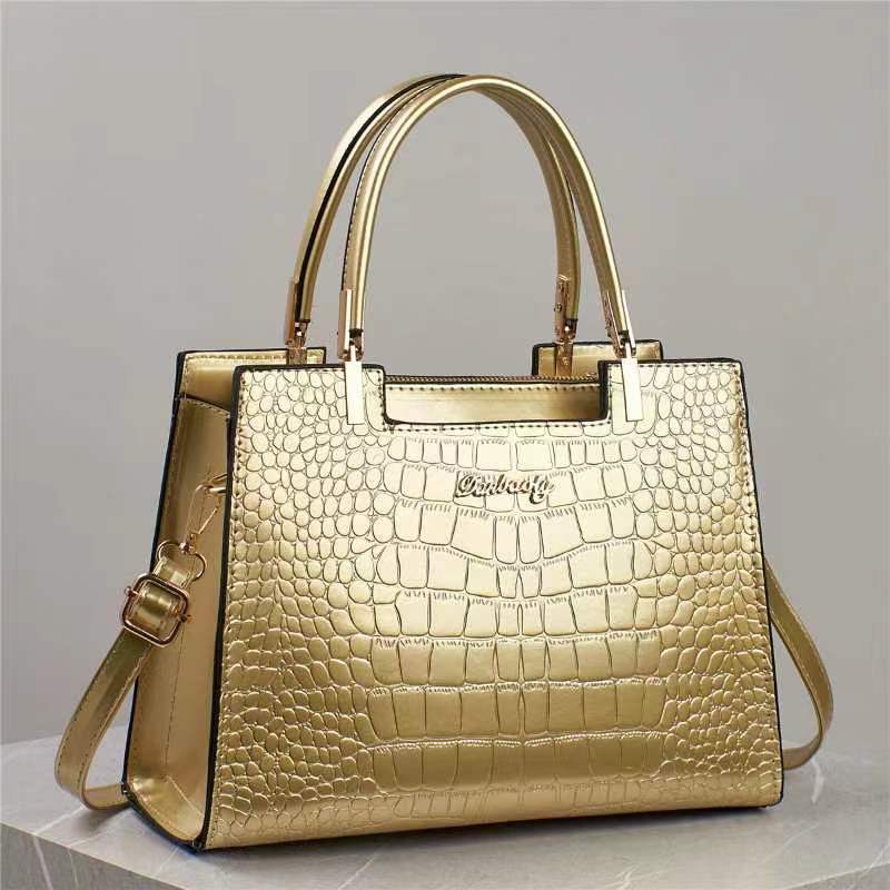 Crocodile Pattern Shoulder Handbag