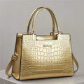 Crocodile Pattern Shoulder Handbag