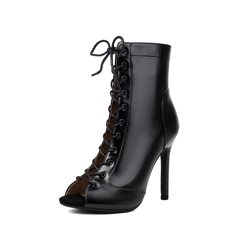 Women's  Hollow Stiletto Peep-toe Sandal Boots