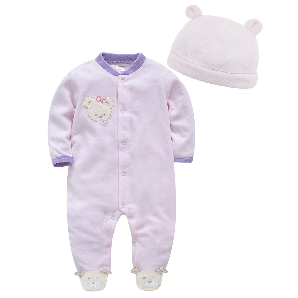 Baby Coveralls Velvet Romper Inside And Outside For Newborns
