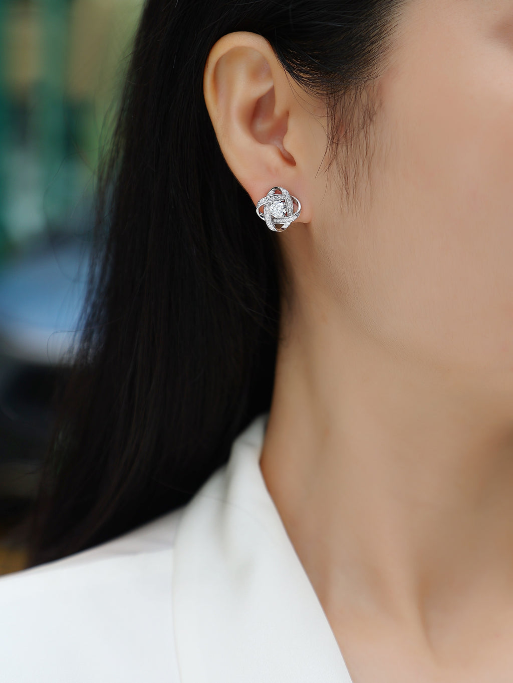 Hope Beam - Earrings Set With 0.5-carat Top-quality Moissanite S925 Silver And Platinum-plated Stud Earrings, A Fashionable And Trendy Accessory, Can Be Tested With A Diamond Pen