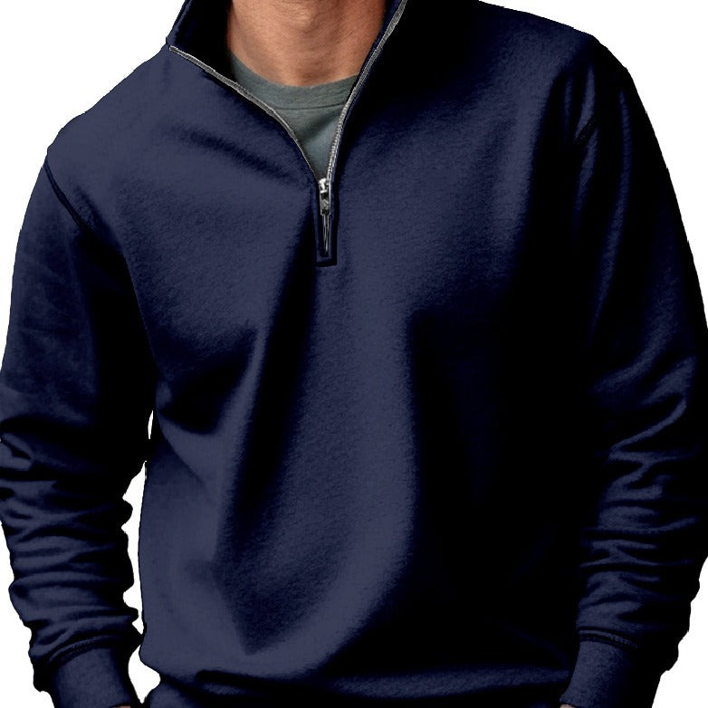Casual Zipper Stand-up Collar  Sweater