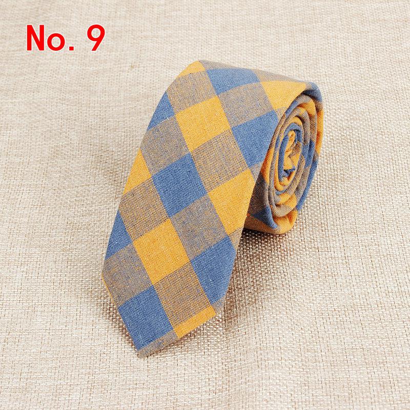 Men's cotton check tie
