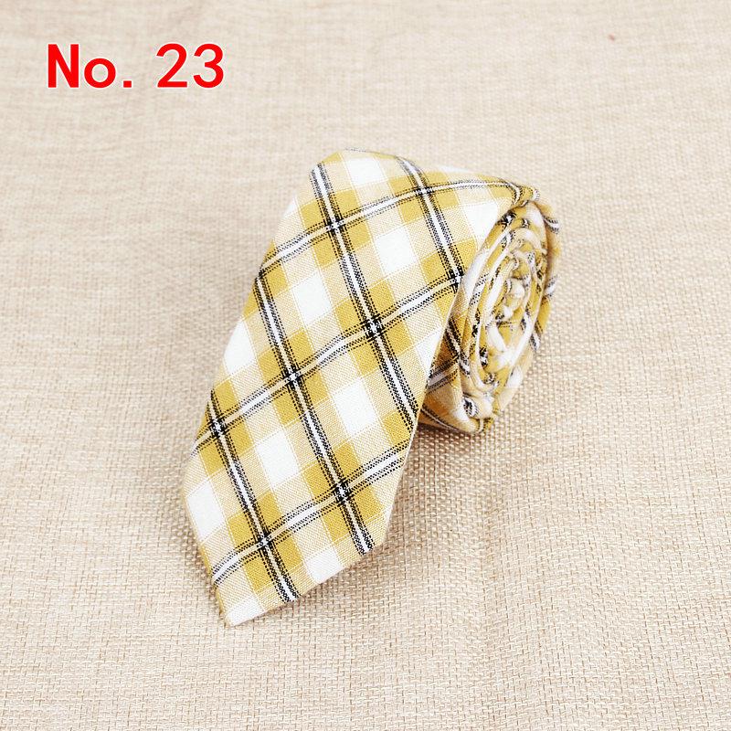 Men's cotton check tie