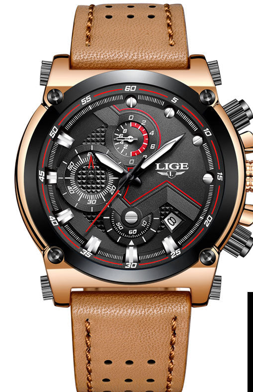 Casual Business Waterproof Belt Watch Men