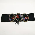 Flower Rhinestone Black Girdle Fashion Personality Girl Dress