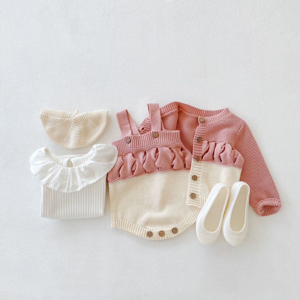 Fashion Cute Baby Wavy Stitching Romper