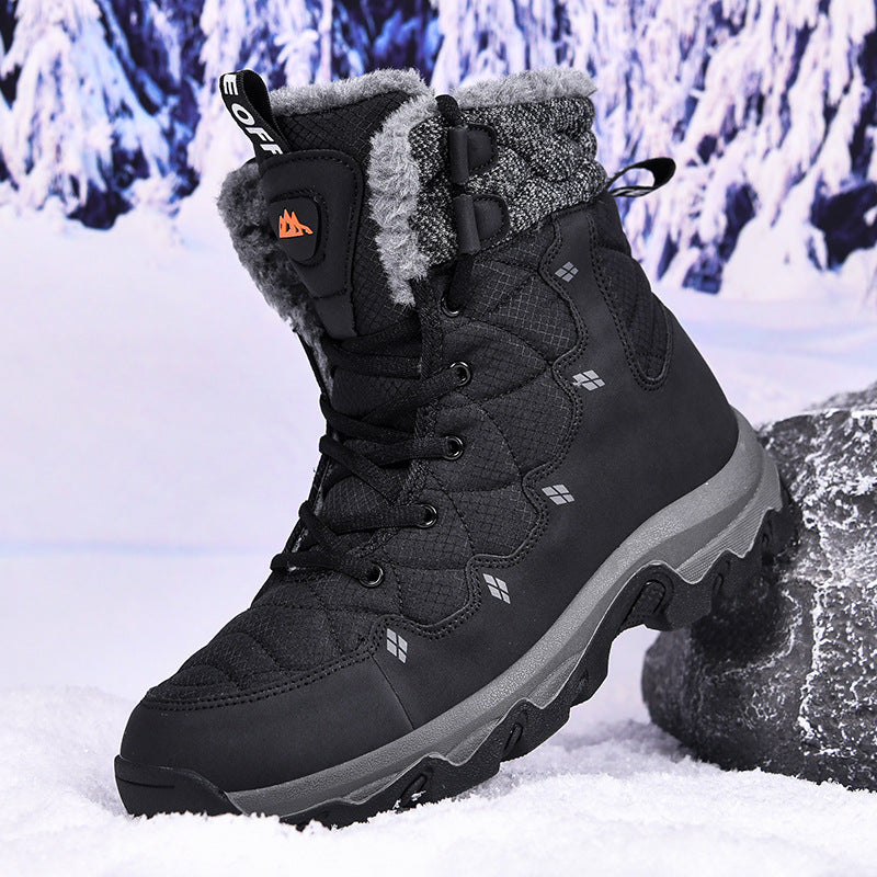 Men's Thick-soled  Fleece-lined High-top Boots