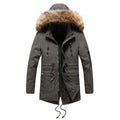Men's mid-length cotton jacket