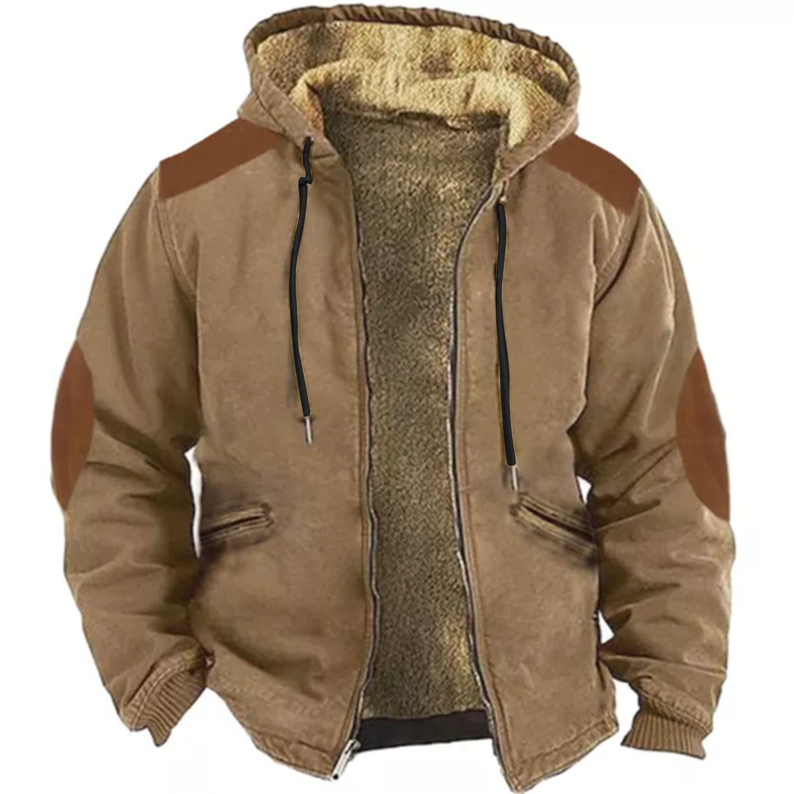 3D Printed Hood Lining Cotton-padded Jacket