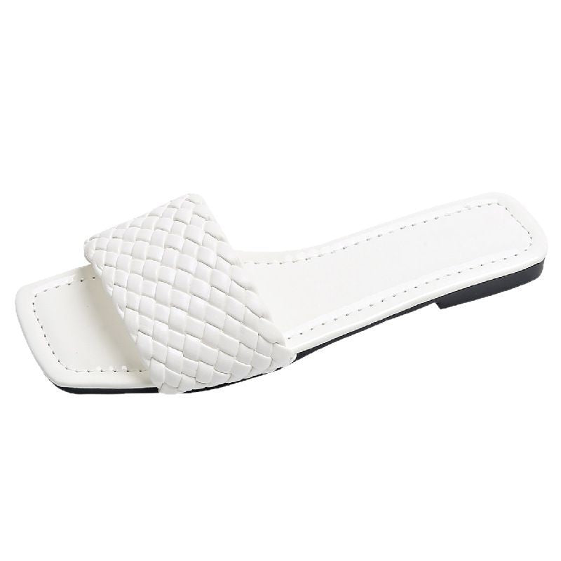 Square Toe Flat Heel  Slippers