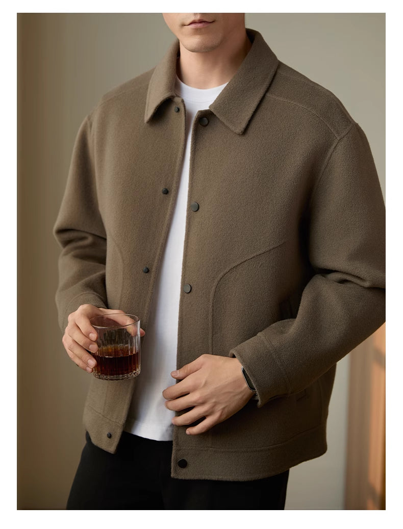 Double-sided Woolen Coat Men's 100 Wool High-end Leisure
