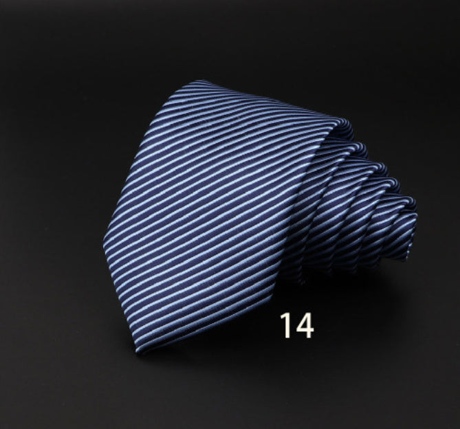 Striped British Gentleman Polyester Fiber Tie