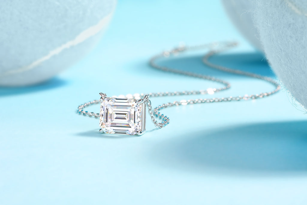 The Mirage In The Mirror - A Fashionable And Trendy Necklace Pendant Set With Top-quality Moissanite S925 Silver And Platinum Plating Can Be Tested With A Diamond Pen