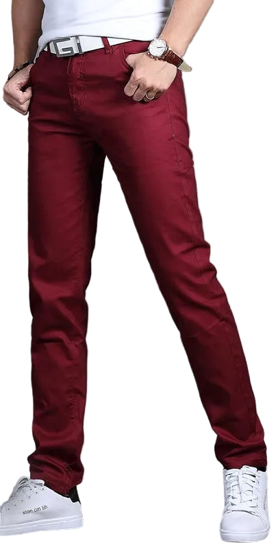 Men's Mid-Rise Straight Casual Pants