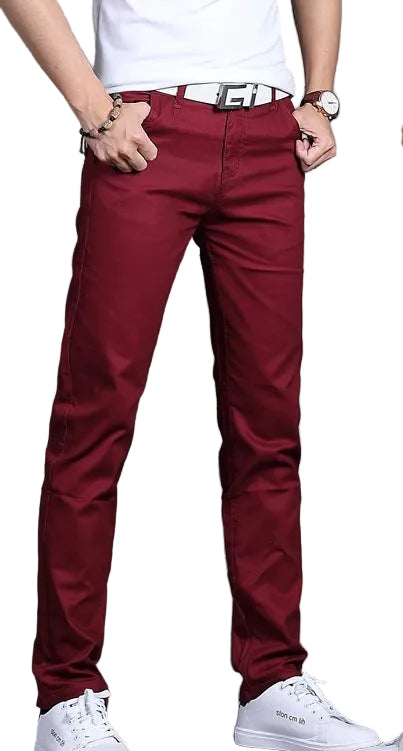 Men's Mid-Rise Straight Casual Pants