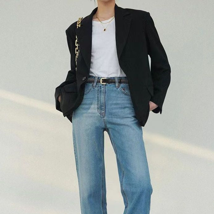 Jeans Short Skirt Belt