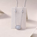 White Summer Night - A Fashionable And Luxurious Diamond Jewelry Pendant Set With Egg-shaped Moissanite S925 Sterling Silver And Platinum Plating