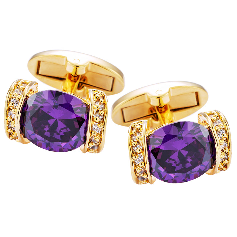 Men’s Purple Copper Cufflinks – Diamond Sadaf Canada