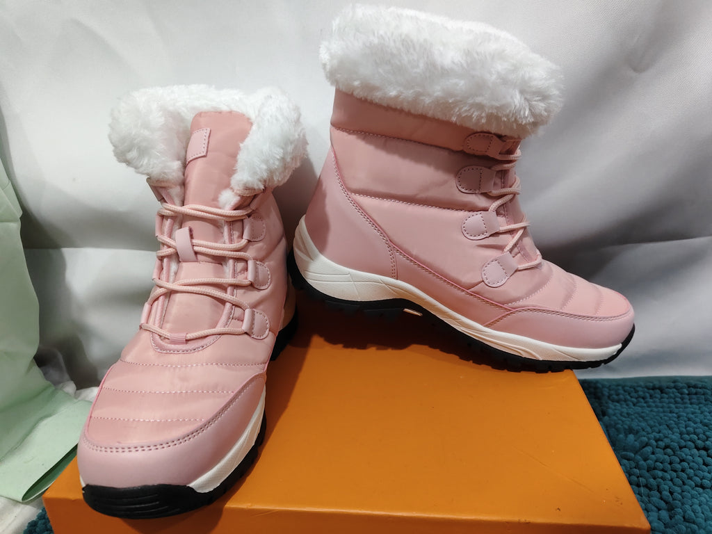 Fleece-lined Thickened Warm Wear-resistant Outdoor Hiking Shoes