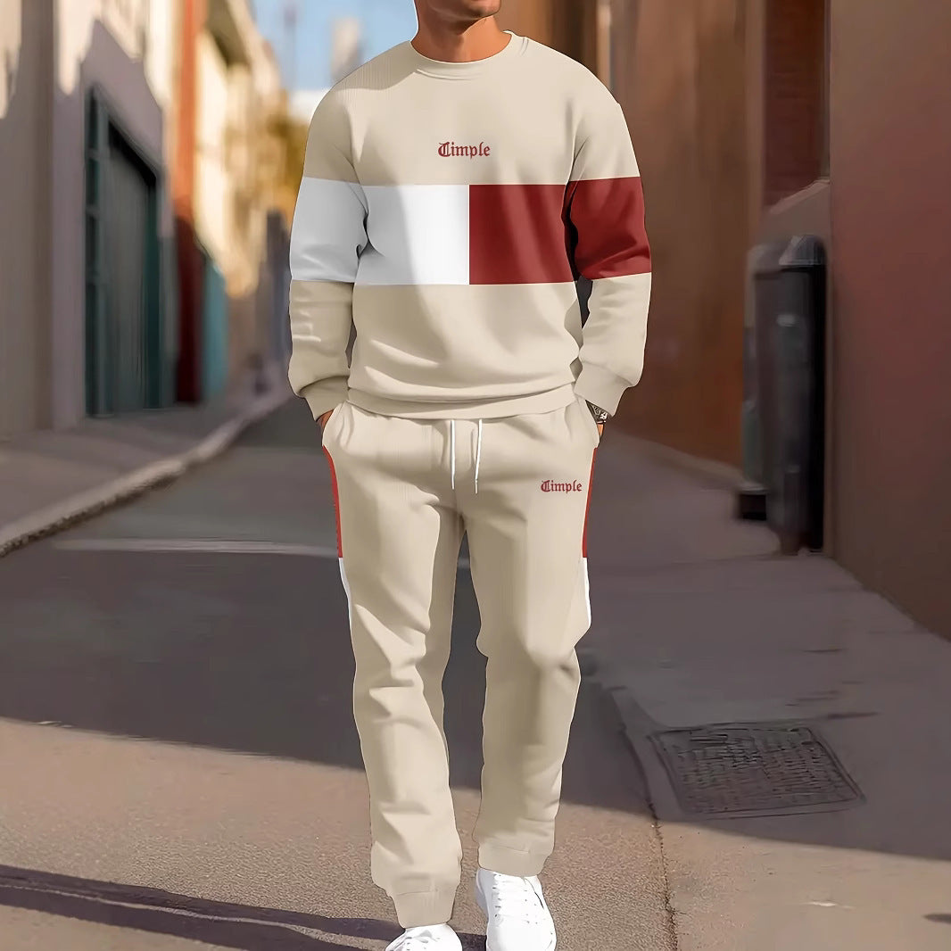 Printing Sports Leisure Men's Suit