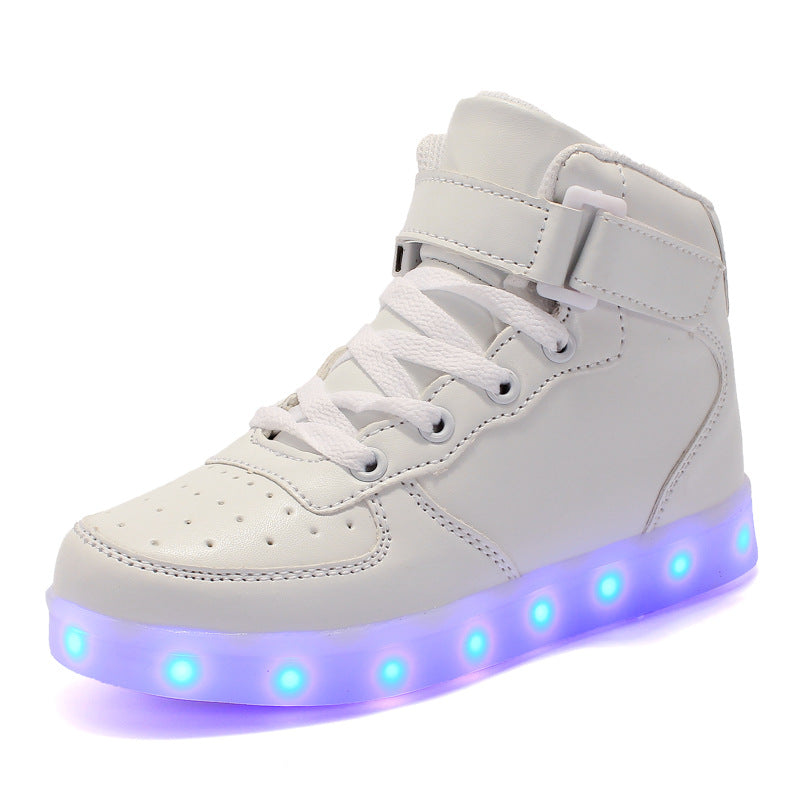 Casual High-top Charging Light Up Shoes