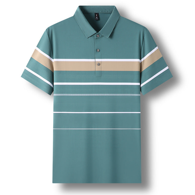 Summer Men's Short-sleeved Lapel Seamless