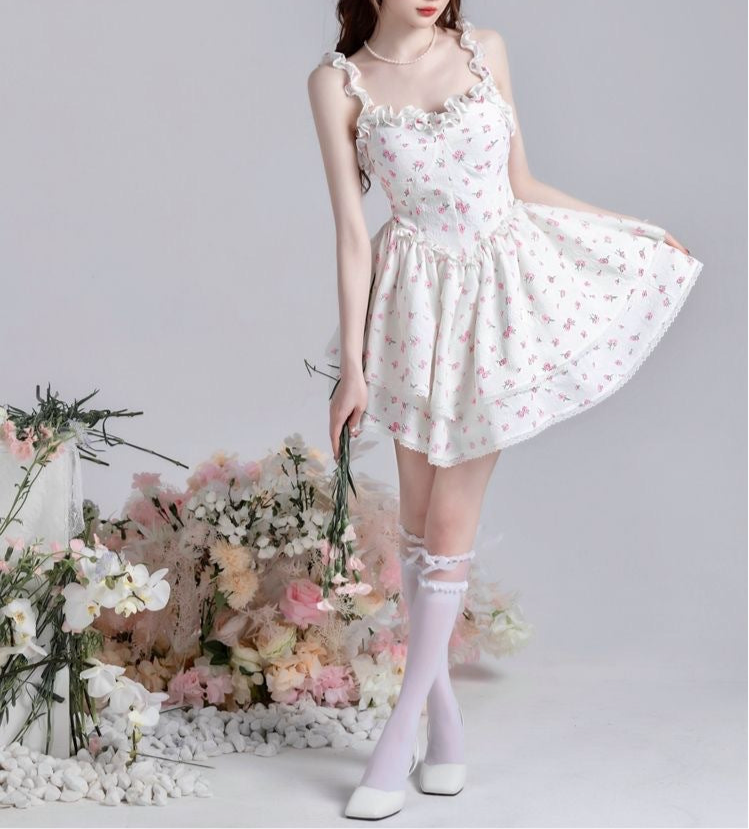 Fashion Floral Strap Dress Women