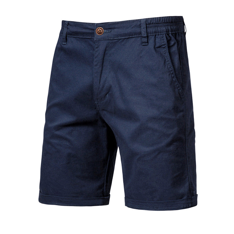 Straight Slim Cropped Pants Plus Size Solid Color Men's Clothing